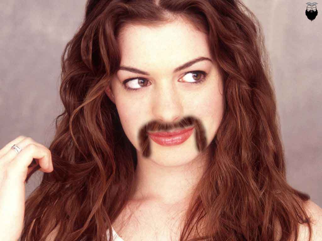 Hollywood Actresses with Mustaches