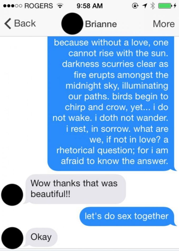 Epic Messages Sent On Tinder
