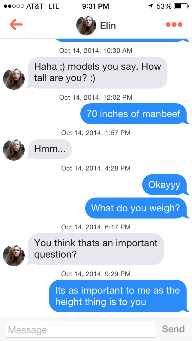 Epic Messages Sent On Tinder