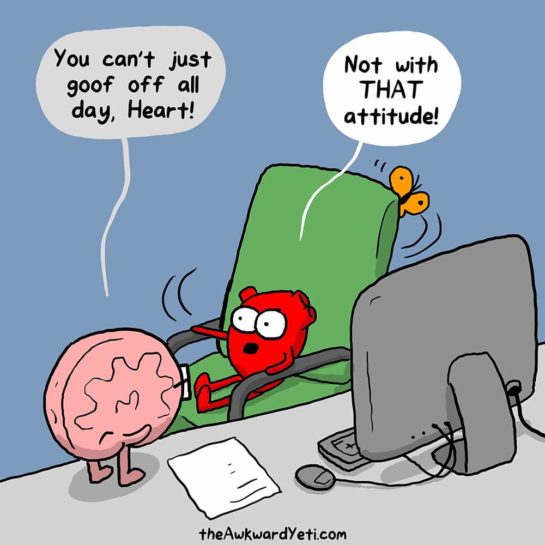 Heart vs. Brain A Funny Battle Comics - Reader's Cave