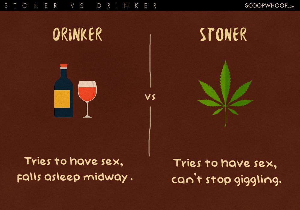 drinkers vs stoners