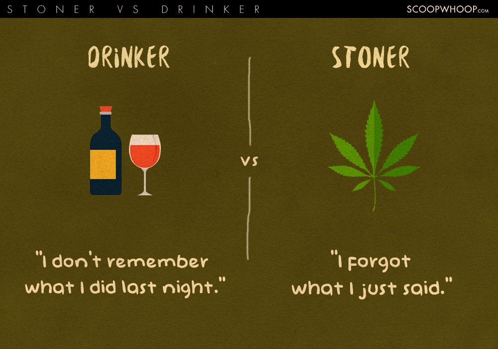 drinkers vs stoners