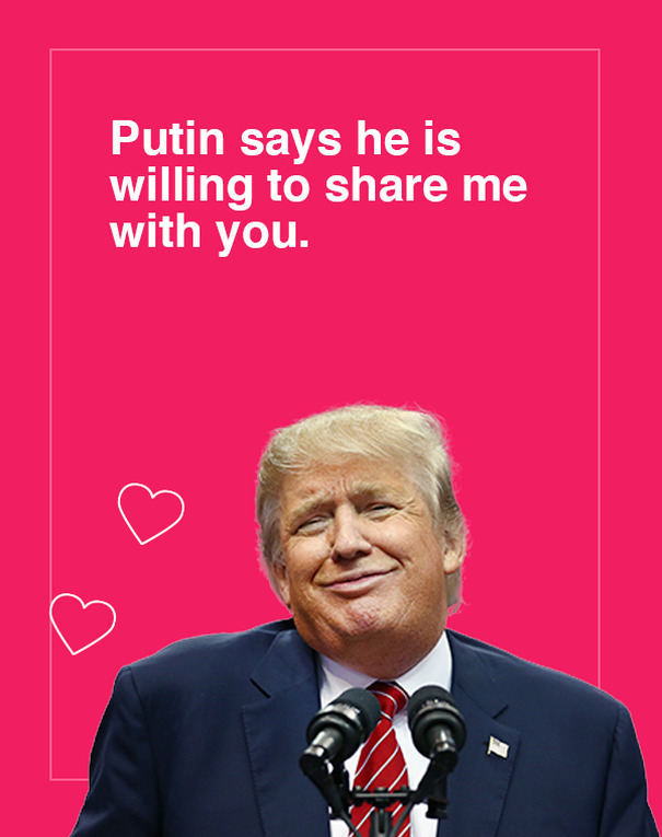 trump valentine cards