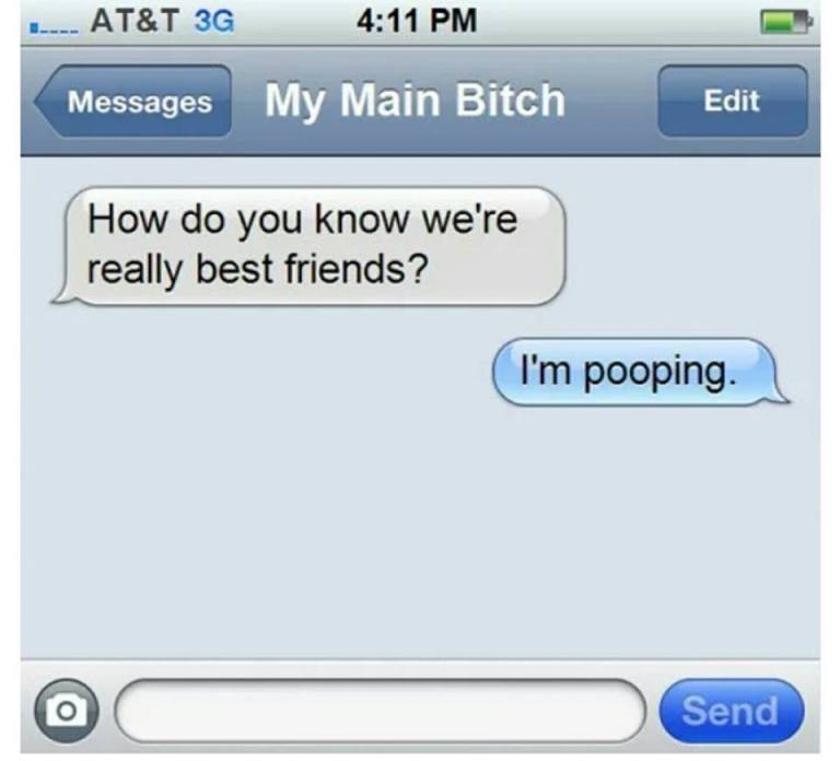 best friends text