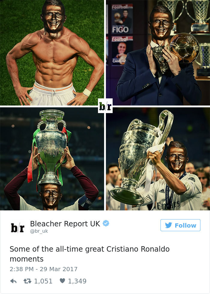 20 Pics Of The Funniest Reactions To Cristiano Ronaldo New Statue