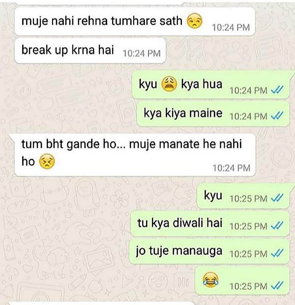Funny chat start conversation