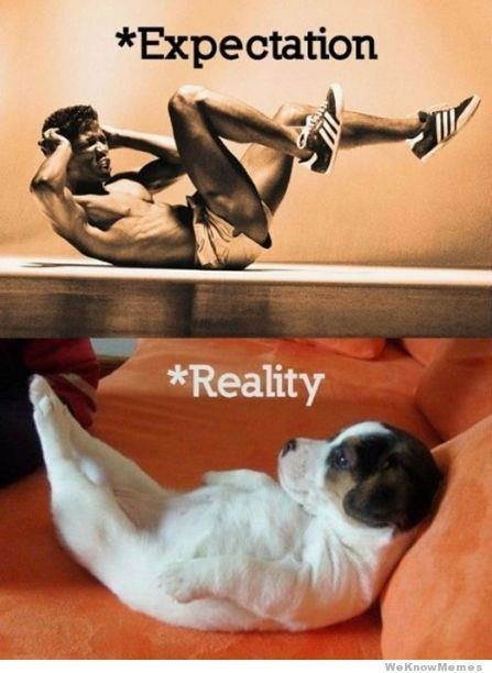 reality vs expectation photos