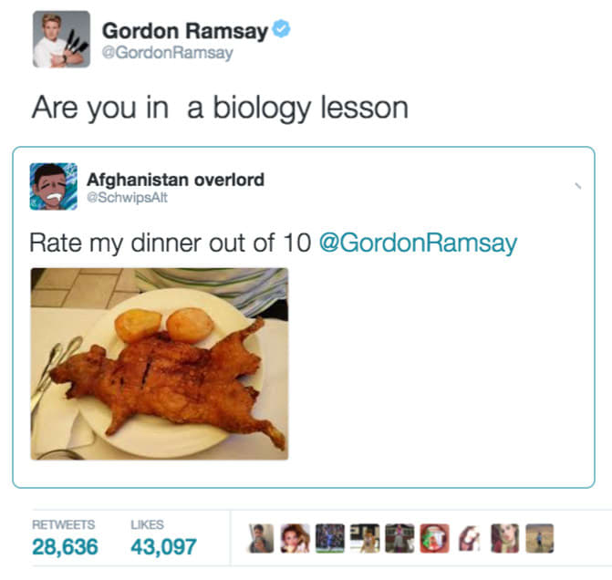 funny gordon ramsay tweets