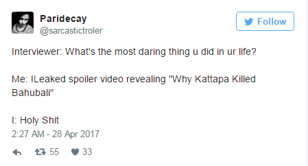 kattappa killed baahubali