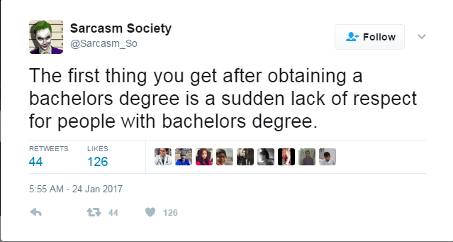 sarcasm society tweets