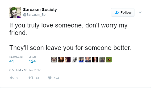 sarcasm society tweets