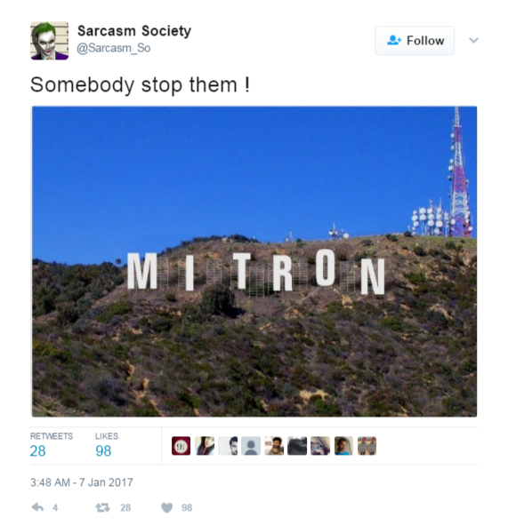 sarcasm society tweets