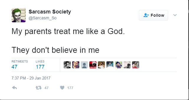 sarcasm society tweets