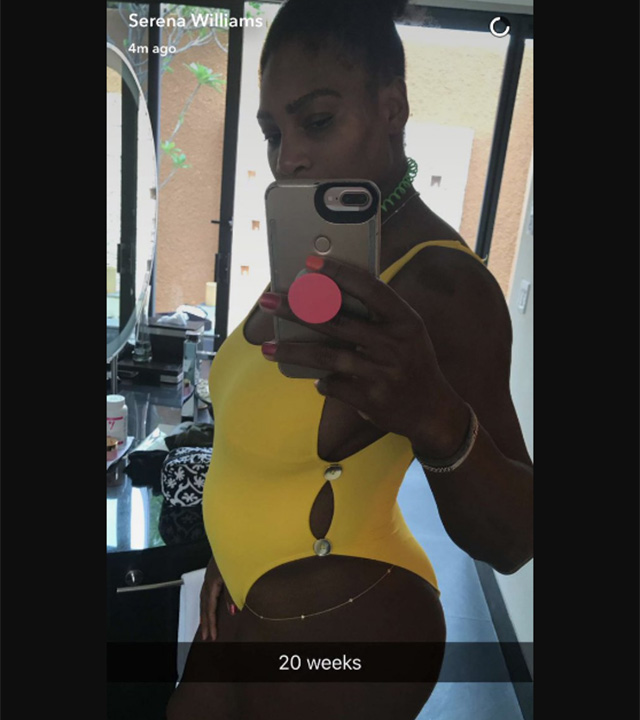 serena williams pregnant reactions