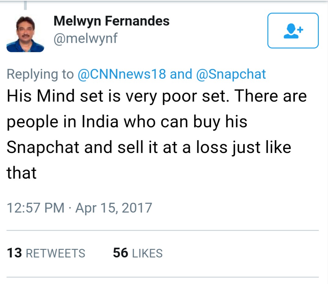 snapchat CEO statement