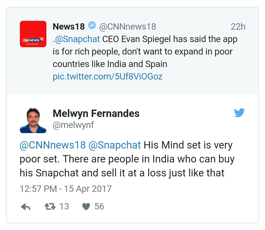 snapchat CEO statement