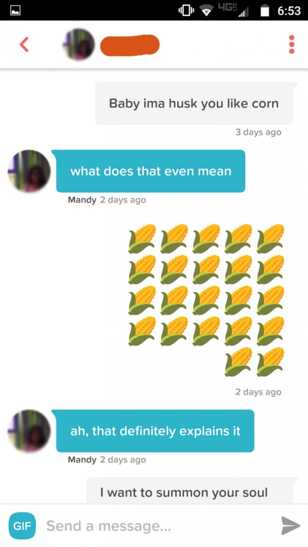 funny tinder interactions