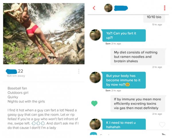 funny tinder interactions