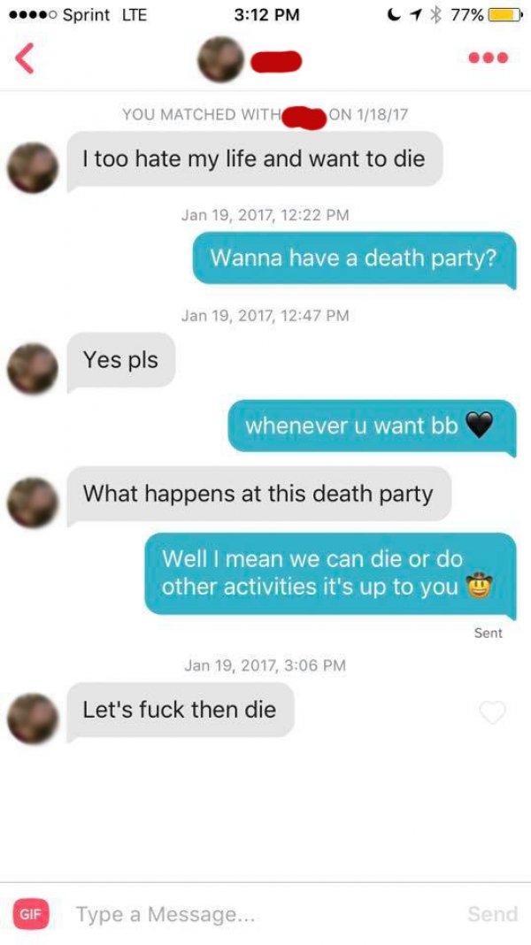 funny tinder interactions