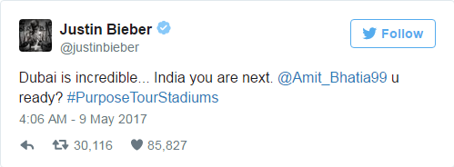 justin bieber in india