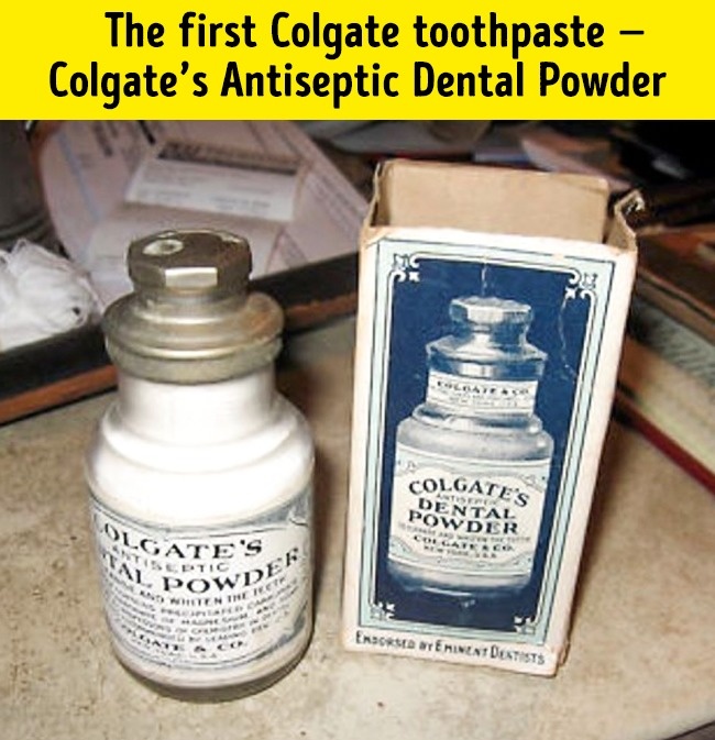 first collgate toothpaste- collgate powder