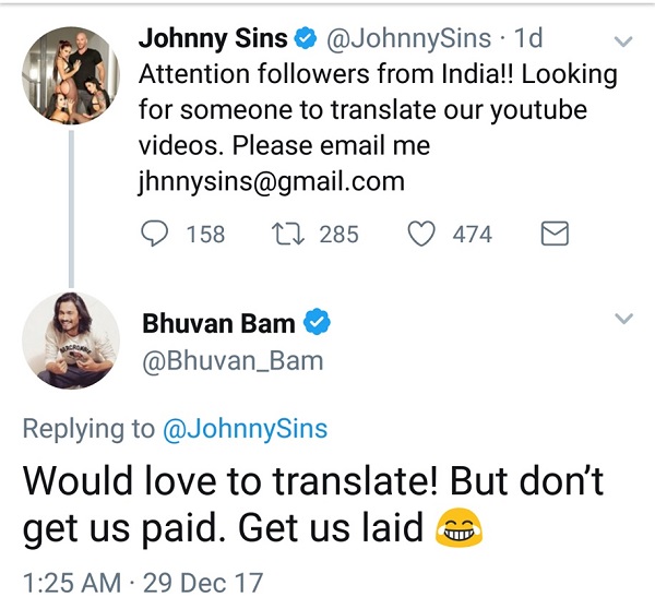 Johnny Sins Asked Indian Fans