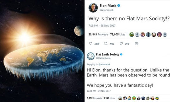 the flat earth society has members all around the globe twitter