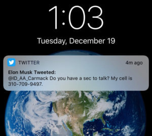 Elon Musk Accidentally Tweets His Private Phone Number « Reader's Cave