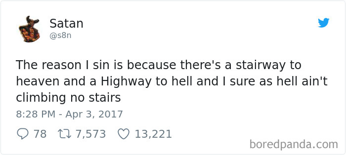 funny satan tweets