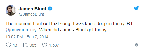 james blunt tweets