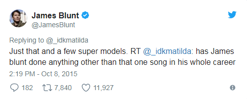 james blunt tweets