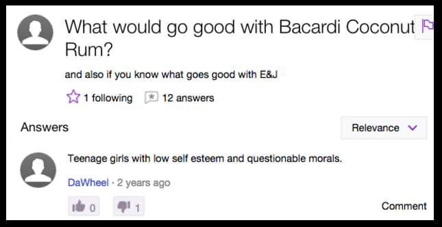 Hilarious Yahoo Questions