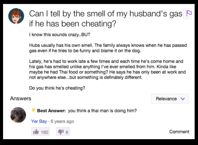 Hilarious Yahoo Questions