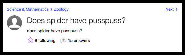 Hilarious Yahoo Questions