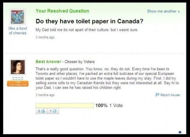 Hilarious Yahoo Questions