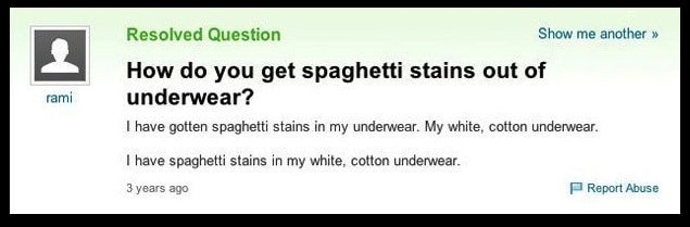 Hilarious Yahoo Questions