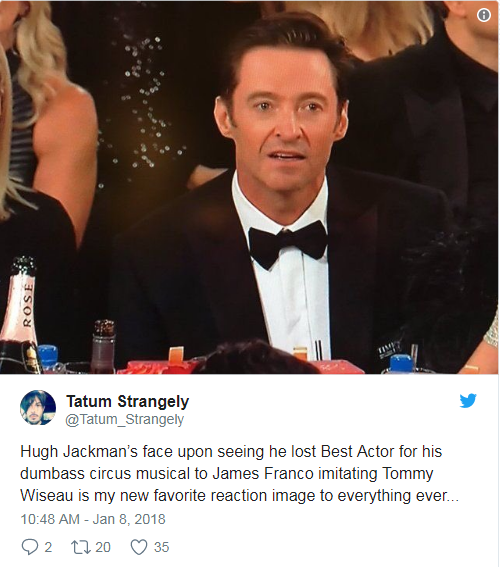 hugh jackman reaction