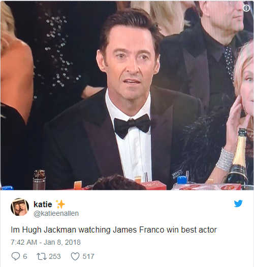 hugh jackman reaction