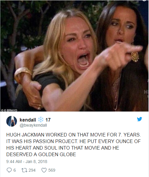 hugh jackman reaction